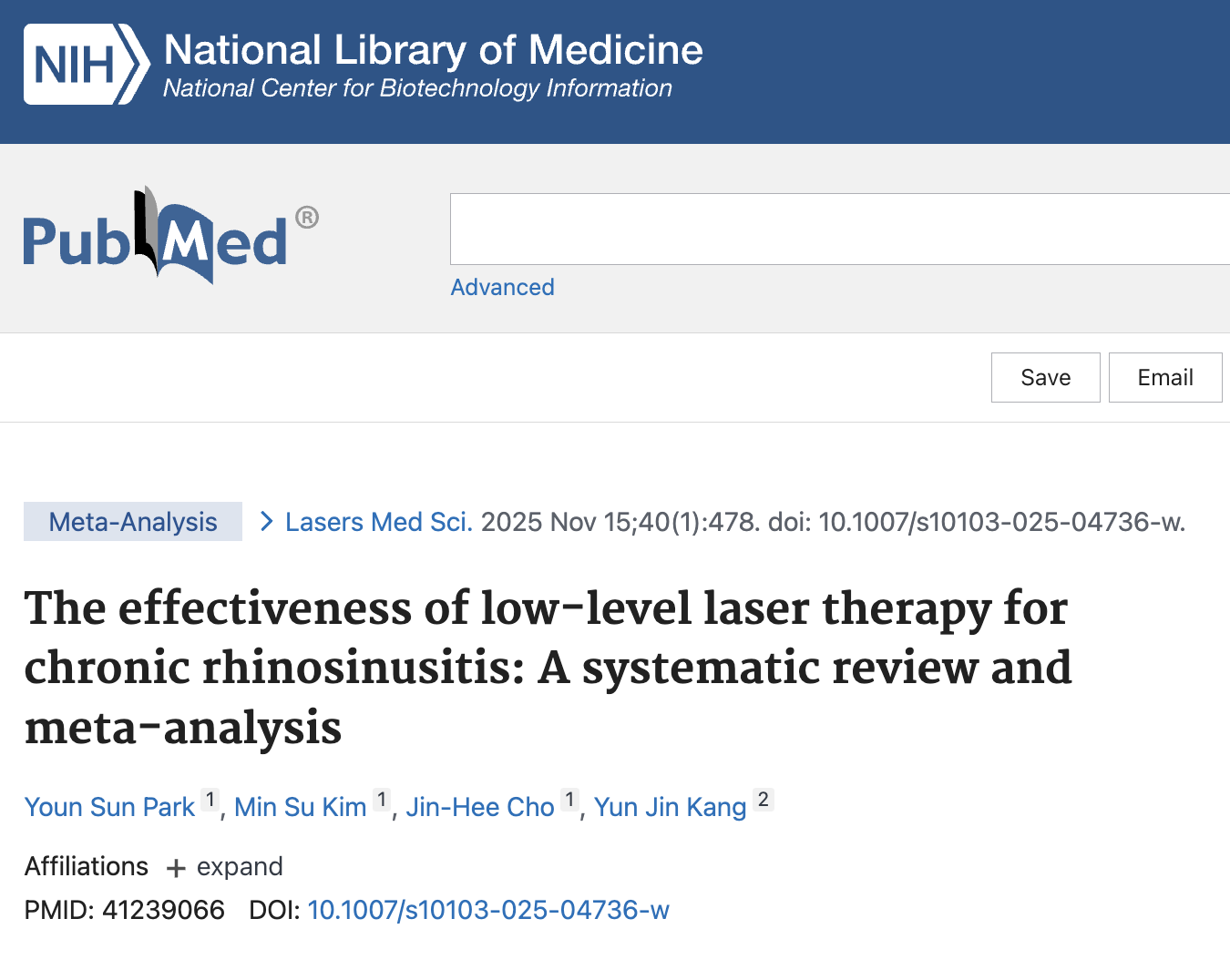 Research article about light therapy benefits